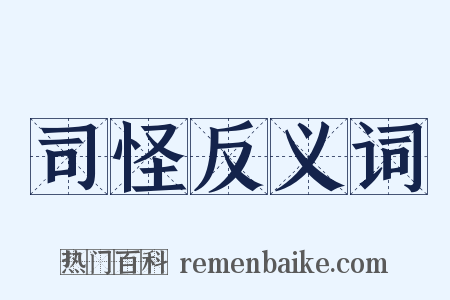 司怪反义词是什么意思的图片